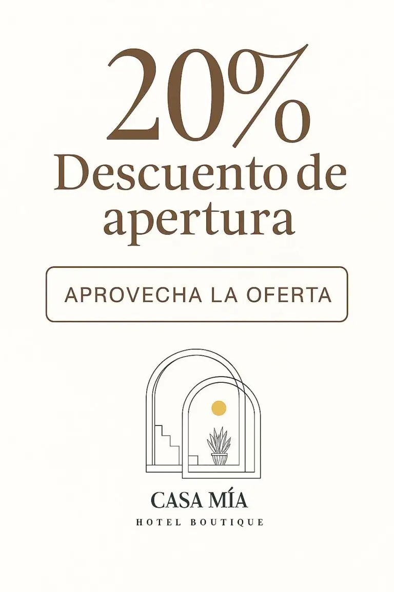 Promoción de apertura en Hotel Casa Mía con 20% de descuento